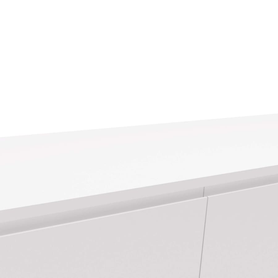 Meuble TV XXL blanc compos&eacute; de 1 tiroir et 1 porte design